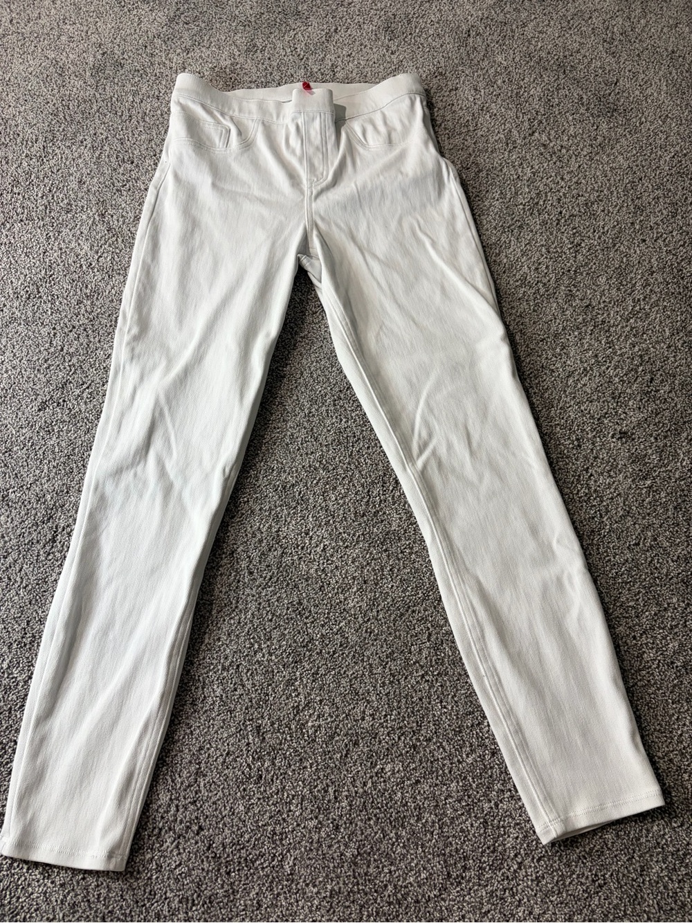 SPANX White Skinny Jeggings Shaping Pull-On Pants Size M